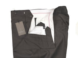 Luigi Bianchi  Trousers 36, Dark brown Flat front Tailored fit Wool