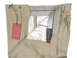 Luigi Bianchi  Trousers 34 Beige sand Flat front Relaxed fit Wool - Tessilotrona