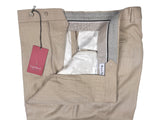 Luigi Bianchi  Trousers 36 Beige melange Flat front Relaxed fit Wool