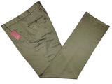 Luigi Bianchi  Trousers 38, Light olive green Flat front Relaxed fit Wool