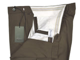 Luigi Bianchi  Trousers 34, Brown Flat front Tailored fit Wool - VBC