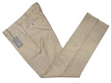 Luigi Bianchi Trousers 38, Light tan Flat front Tailored fit Wool
