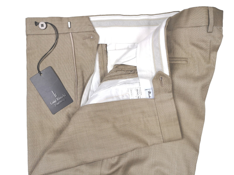 Luigi Bianchi  Trousers 38, Light tan Flat front Tailored fit Wool