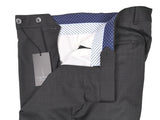 Luigi Bianchi  Trousers 36, Charcoal melange Flat front Slim fit Wool