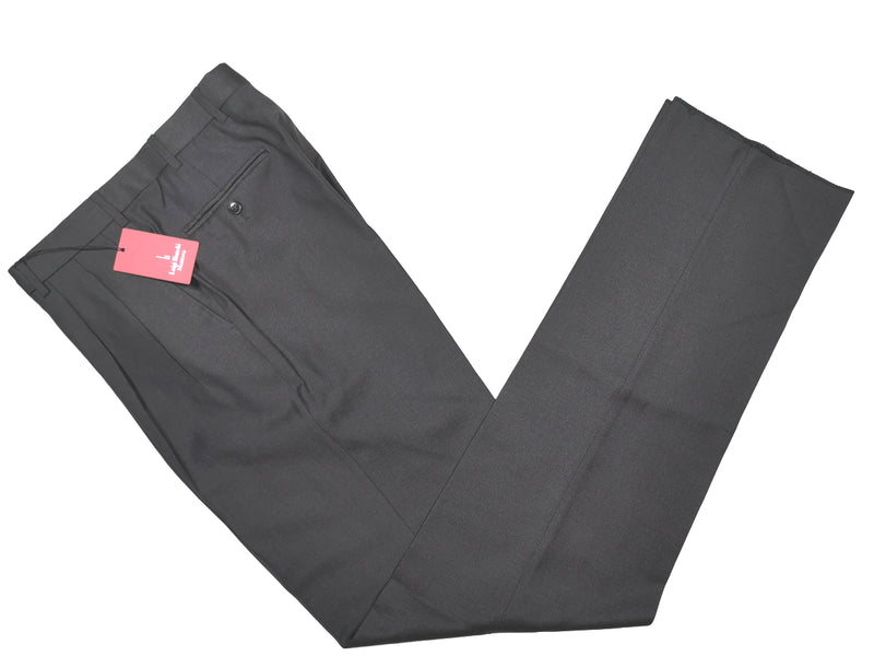 Luigi Bianchi  Trousers 46, Charcoal Pleated front Relaxed fit Wool