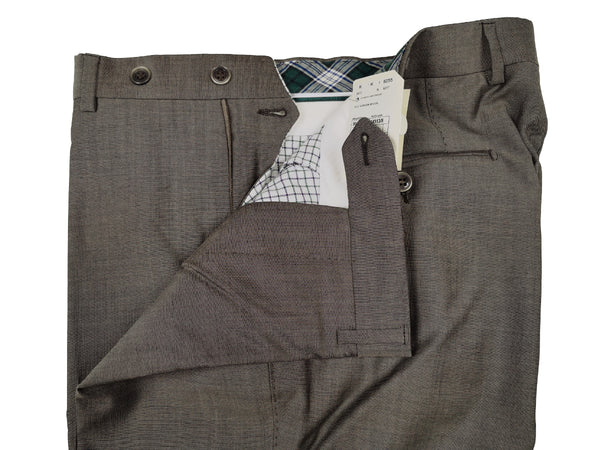 Luigi Bianchi  Trousers 35/36, Medium grey Flat front Slim fit Wool