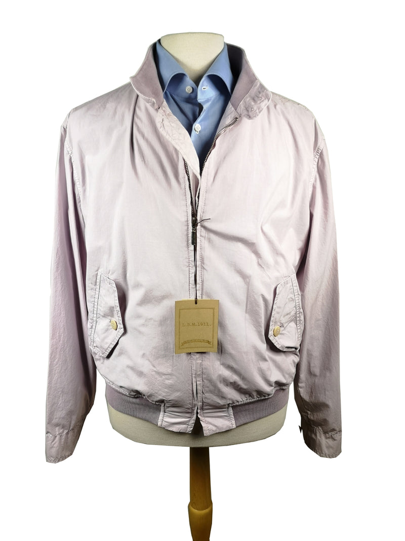 LBM 1911 Jacket Medium, Lavender Zip front Blouson Washed cotton