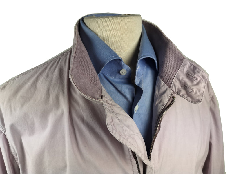 LBM 1911 Jacket Medium, Lavender Zip front Blouson Washed cotton