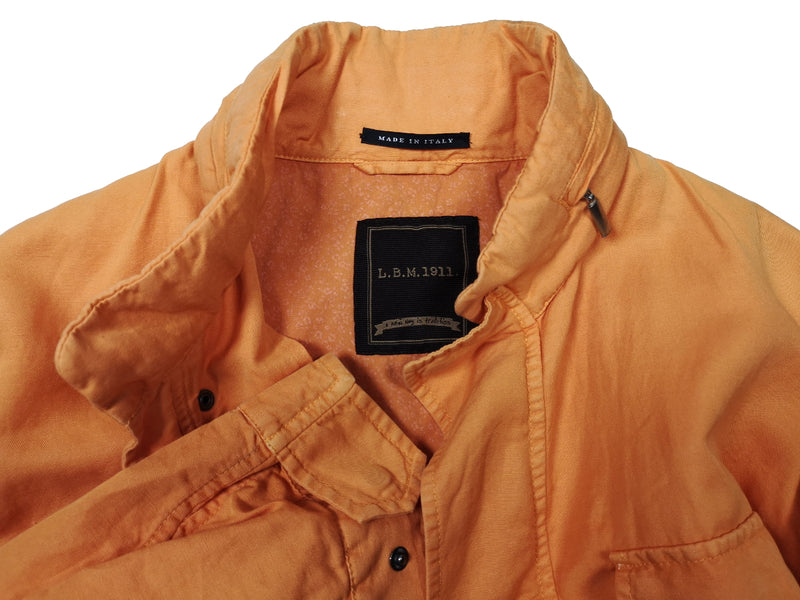 LBM 1911 Field Jacket Large/X-Large, Orange Snap/Zip front Cotton/Linen