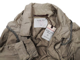 LBM 1911 Coat Large, Taupe Zip/Snap front Nylon/Elastane