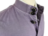 LBM 1911 Jacket, Lavender Button front Blouson Washed linen/cotton