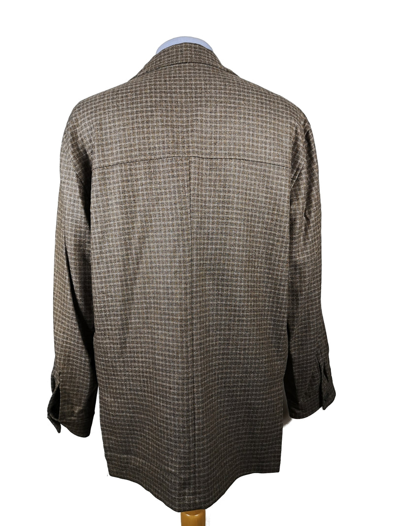 LBM 1911 LUBIAM Coat Medium/Large, Taupe check Wool/Cashmere