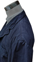 Luigi 1911 Sport Jacket 44R, Navy blue 3-button Washed cotton