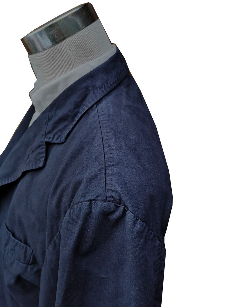 Luigi 1911 Sport Jacket 44R, Navy blue 3-button Washed cotton