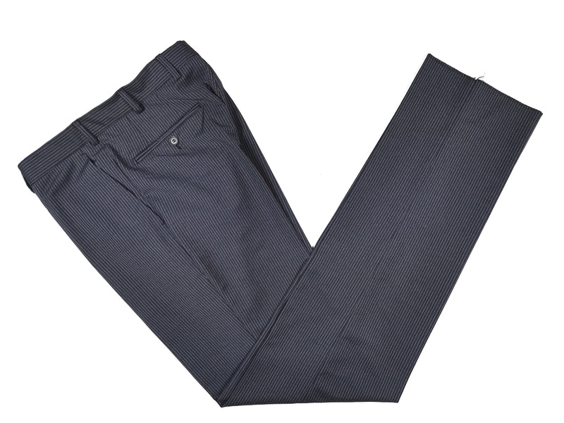 Luigi Bianchi Suit 42R, Dark slate blue stripe 3-button REDA Wool 110s