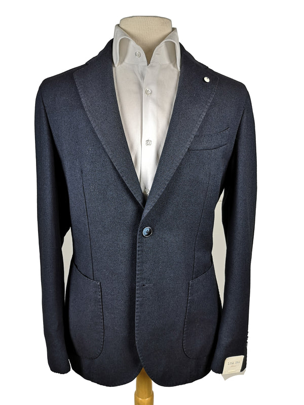 LBM 1911 Suit 39/40R, Dark blue 2-button Cotton/Wool blend