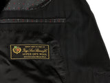 Luigi Bianchi Suit 42L, Black shadow stripes 2-button Loro PIana 130s Wool