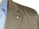 LBM 1911 Suit 41/42R, Washed taupe micro herringbone 2-button Cotton blend