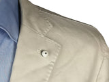 Luigi Bianchi Suit 43/44L, Light stone beige Rolling 3-button Linen/Cotton