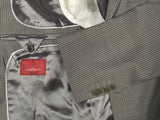 Luigi Bianchi Suit 40R, Medium grey stripe 3-button REDA Wool 110s