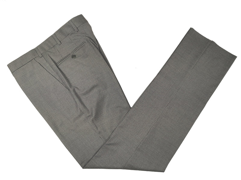 Luigi Bianchi Suit 40R, Medium grey stripe 3-button REDA Wool 110s