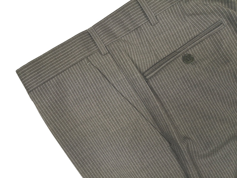 Luigi Bianchi Suit 40R, Medium grey stripe 3-button REDA Wool 110s