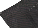 Luigi Bianchi Suit 42R, Charcoal with red stripes 3-button Zegna wool