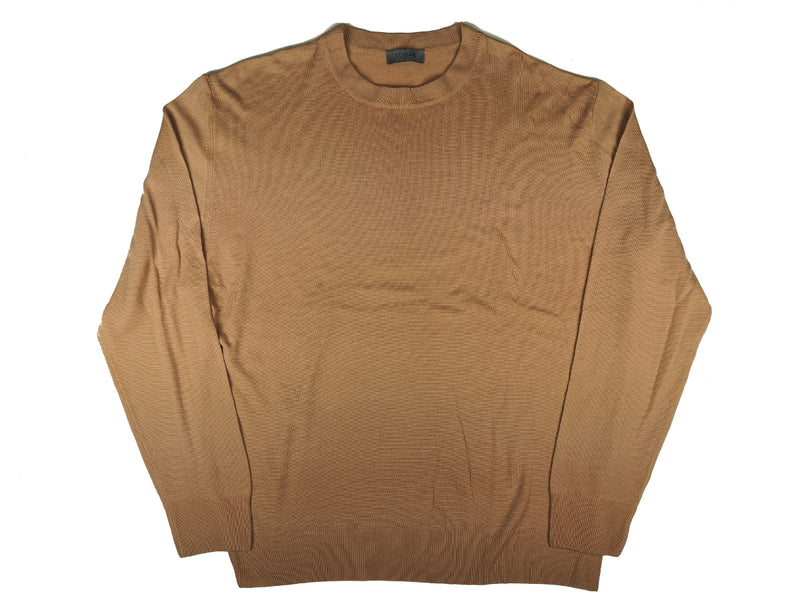 LBM 1911 LUBIAM Sweater Medium/50 DIRTY, Tan Crewneck Merino Wool