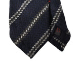 LBM 1911 Tie, Dark navy striped 7cm Wool