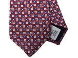 LBM 1911 Tie, Red florettes 7cm Cotton