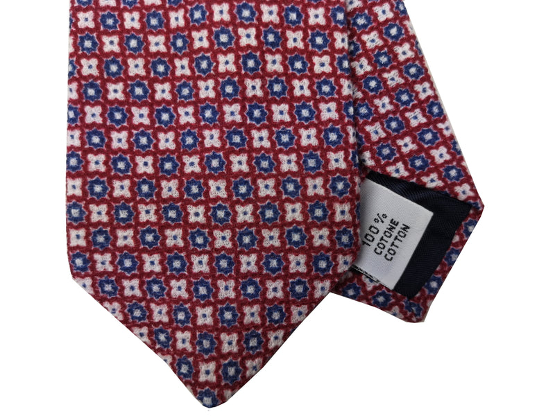 LBM 1911 Tie, Red florettes 7cm Cotton