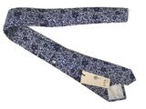 LBM 1911 Tie, Navy/White floral pattern 7cm Cotton