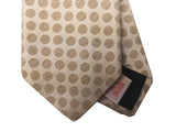 LBM 1911 Tie, Beige spots print 7cm Cotton/Silk