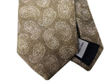 LBM 1911 Tie, Soft beige paisleys print 7cm Linen