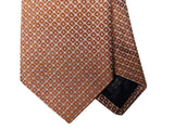 LBM 1911 Tie, Soft orange woven print 7cm Silk