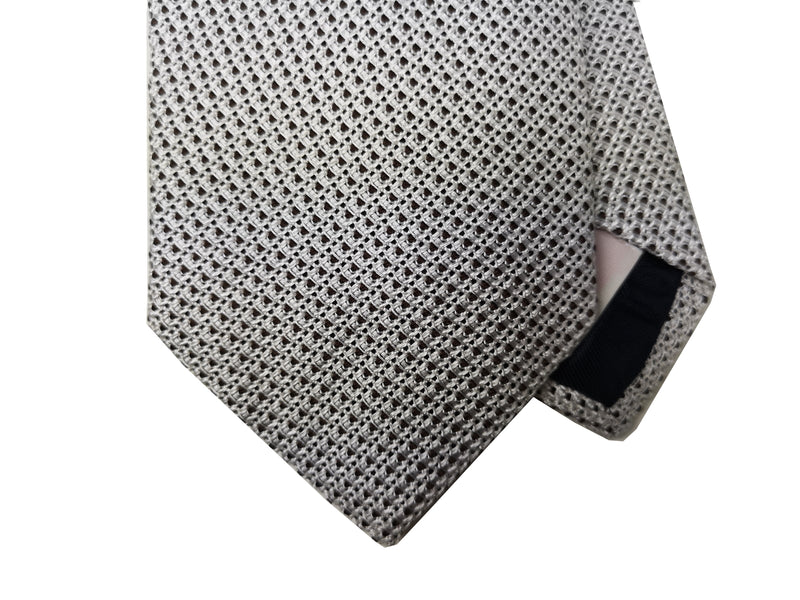 LBM 1911 Tie, Light silver weave 7cm Silk