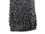 LBM 1911 Knitted Tie, Charcoal/white melange 6cm Wool