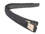 LBM 1911 Knitted Tie, Charcoal/white melange 6cm Wool
