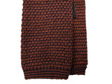 LBM 1911 Knitted Tie, Rust/orange melange 6cm Wool