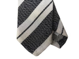LBM 1911 Tie, Midnight & white stripes 7cm Cotton/Silk