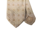 LBM 1911 Tie, Beige geometric pattern 7cm Cotton/Nylon