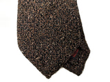 Luigi Bianchi Tie, Brown melange 7cm Wool/Silk blend