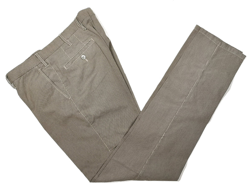 LBM 1911 Trousers 34, Grey micro check Flat front Tailored fit Cotton/Poliamid