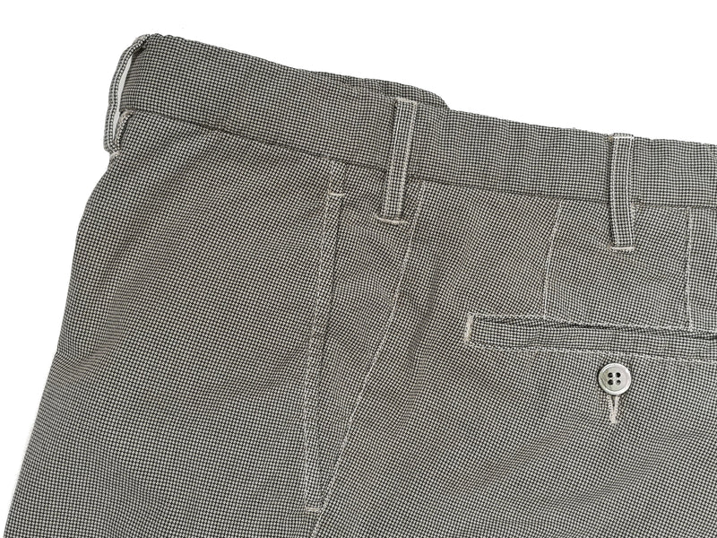 LBM 1911 Trousers 34, Grey micro check Flat front Tailored fit Cotton/Poliamid