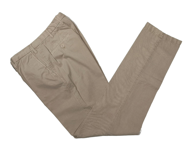 LBM 1911 Trousers 34 Dark khaki Flat front Tailored fit Cotton