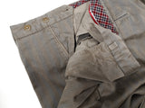 LBM 1911 Trousers 34 Dark taupe herringbone Flat front Tailored fit Cotton blend