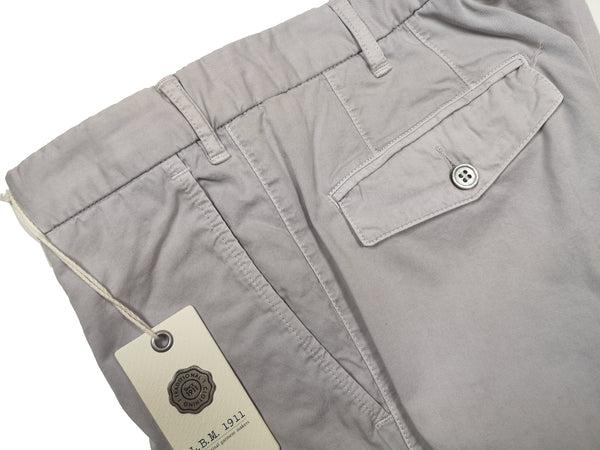 LBM 1911 Trousers 34, Stone grey Flat front Tailored fit Cotton