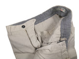 LBM 1911 Trousers 36, Stone beige herringbone Flat front Tailored fit Cotton/Linen