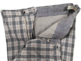 LBM 1911 Trousers 34, Black beige & red plaid Flat front Tailored fit Cotton blend