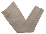 LBM 1911 Trousers 34 Beige Flat front Relaxed fit Cotton